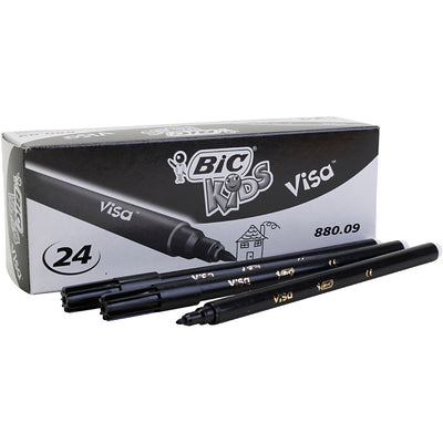 BIC Visa Fine Marker, Line Dige 0,7 mm, nero, 24 pezzo 1 scatola