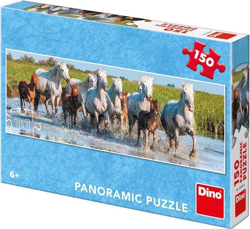 Panorama puzzle di cavalli in acqua 150 pezzi
