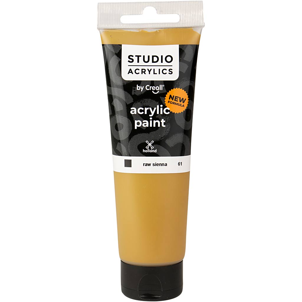 Pintura acrílica Creall Studio, opaca, siena cruda (61), 120 ml 1 botella