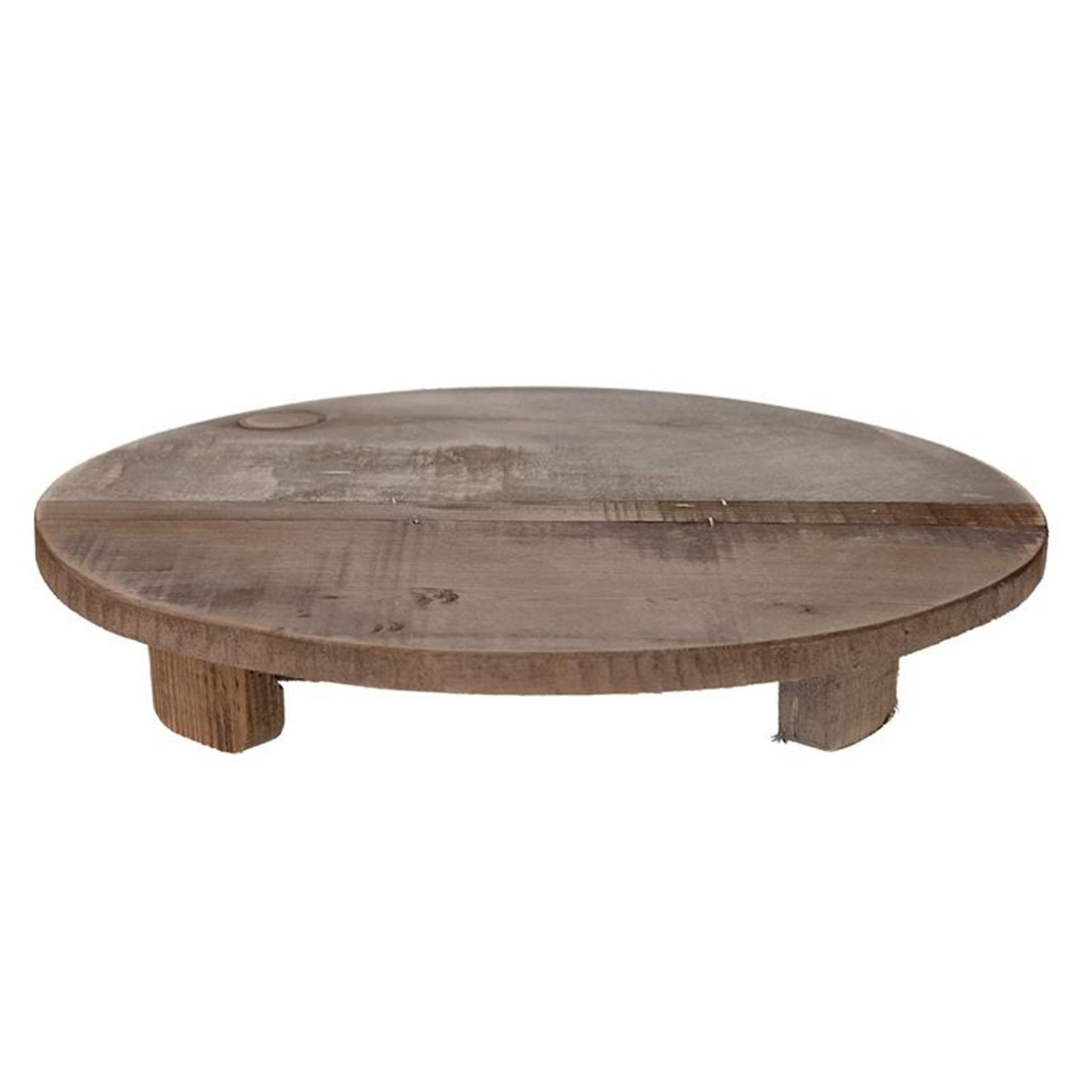 Vassoio collezioni Natural con base in legno vecchio ø38x7cm