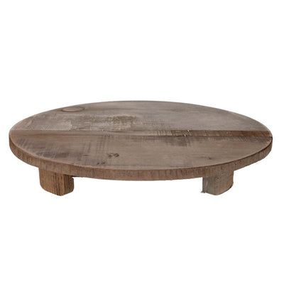 Bandeja colecciones naturales con base de madera vieja ø38x7cm