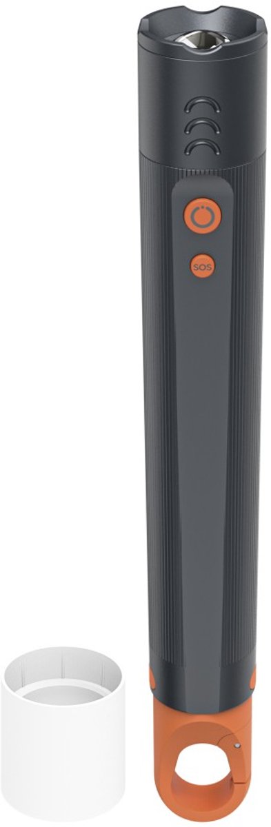 Linterna Hama - flx1000 - 1000lm - incl. 6 pilas AAA - aluminio - 4 posiciones + SOS - zoom - mosquetón - negro