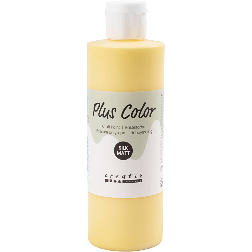 Pintura acrílica Plus color, amarillo azafrán, 250 ml 1 botella