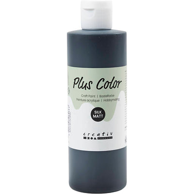 Pintura acrílica Plus color, negra, 250 ml 1 botella