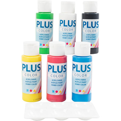 Pintura acrílica plus color colores primarios 6x60 ml 1 caja