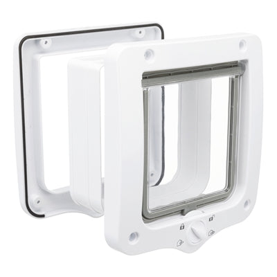 Trixie 4-way cat flap with tunnel white