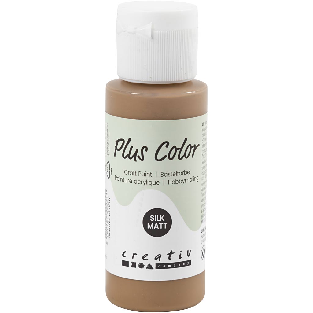 Vernice acrilica Plus Color, marrone chiaro, 60 ml 1 flacone