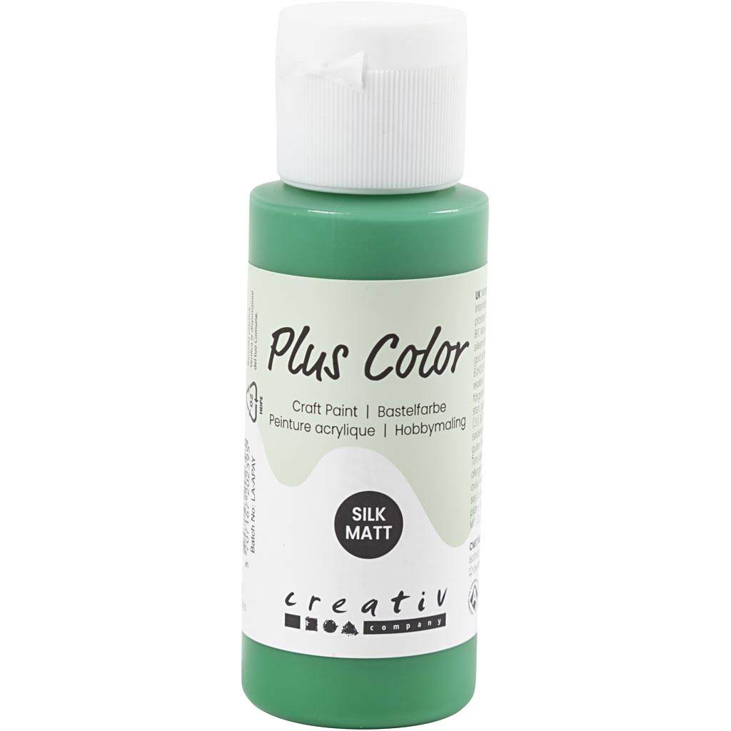 Pittura acrilica Plus Color, verde brillante, 60 ml 1 flacone