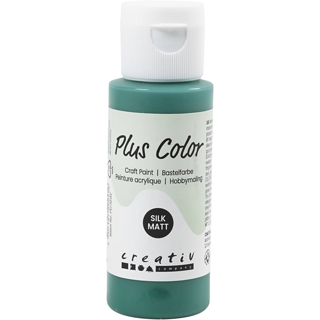Pintura acrílica Plus color, verde oscuro, 60 ml 1 botella