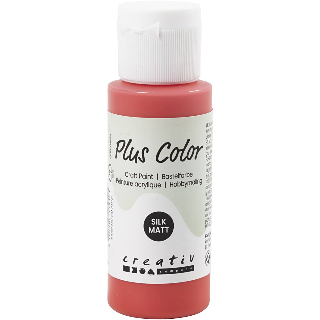 Plus Color Acrylverf Crimson Red, 60ml
