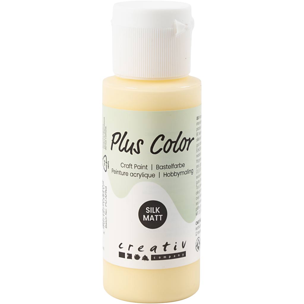 Pintura acrílica Plus color, amarillo claro, 60 ml 1 botella