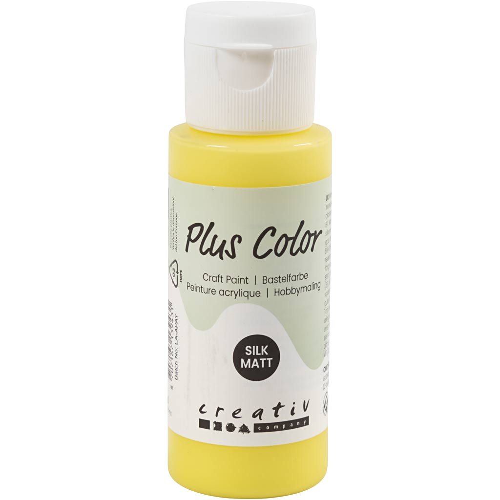 Pittura acrilica Plus Color, giallo primario, 60 ml 1 flacone
