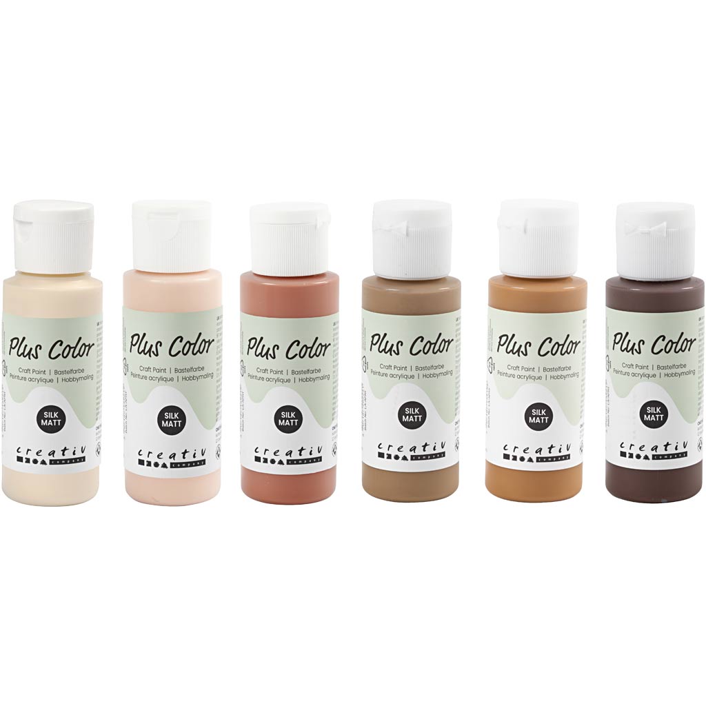 Vernice acrilica Plus color, vari colori, 6x60 ml 1 scatola