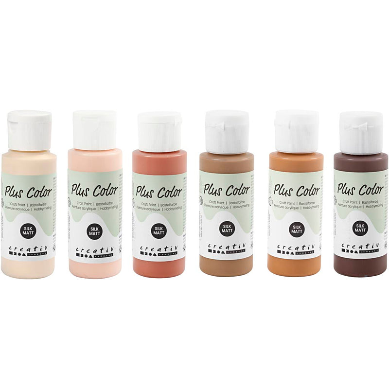 Vernice acrilica Plus color, vari colori, 6x60 ml 1 scatola
