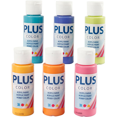 Pittura acrilica Plus color, colorata, 6x60 ml 1 scatola
