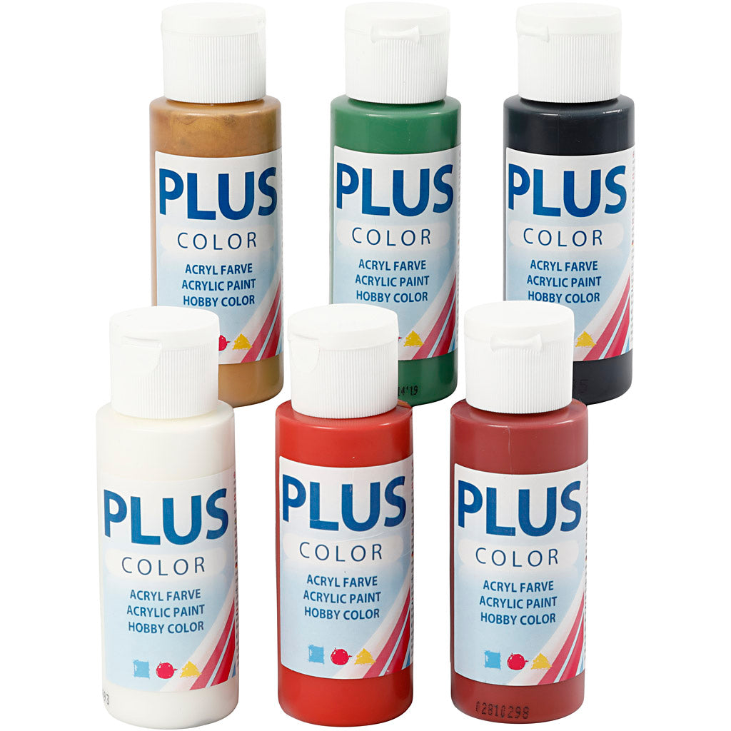 Pittura acrilica Plus Color, pittura natalizia, 6x60 ml 1 scatola