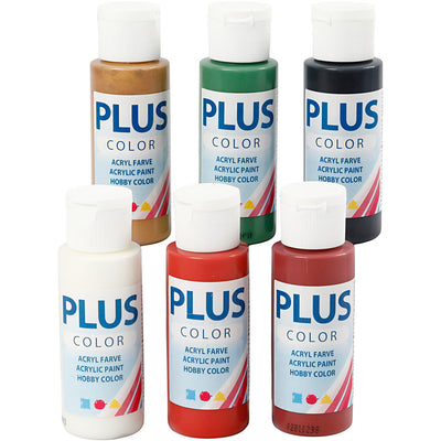 Pittura acrilica Plus Color, pittura natalizia, 6x60 ml 1 scatola