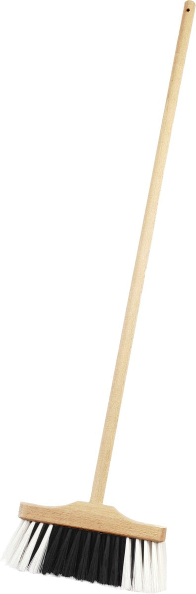 Scopa per bambini Klein Toys Pure Fresh - incl. manico in legno - 18x5x60 cm - bianco e nero