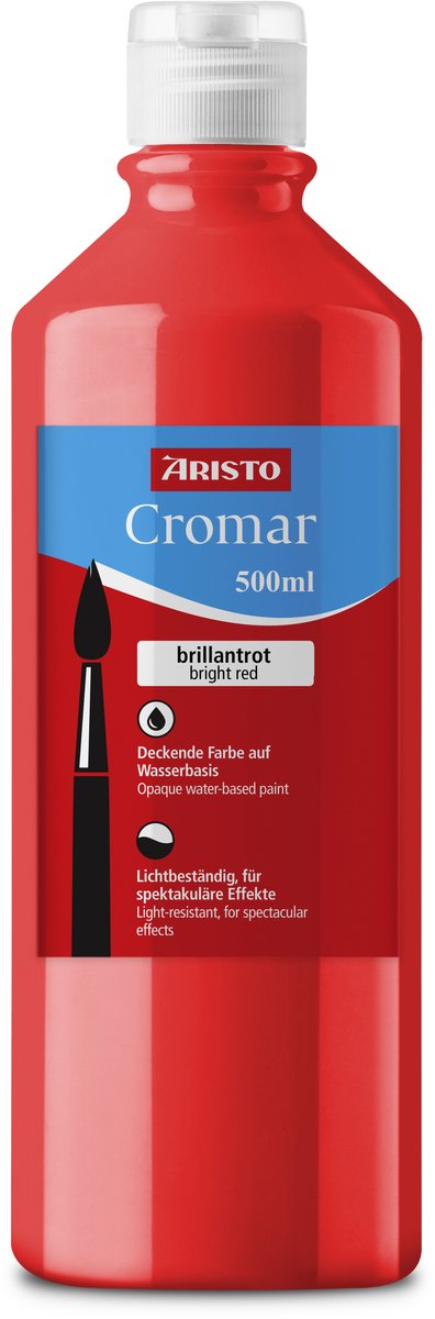 Aristo verf - cromar - 500ml - briljant rood - ar-30880