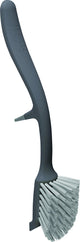 Cepillo para lavavajillas Joseph Joseph Edge - con soporte antideslizante para fregadero - cabezal de cepillo sin rasguños - apto para lavavajillas - gris