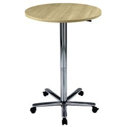 Bach standing table hammerer 70 75 x 72 - 114 cm chrome-plated maple leg