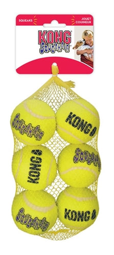 Pallina da tennis Kong Squeakair gialla con squeak