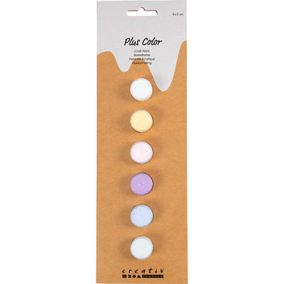 Creativ company plus color pintura acrílica colores pastel 6x5 ml 1 caja