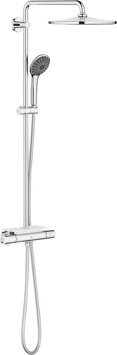 Grohe vitalio joy 310 regendouche - ø 31 cm - inclusief thermostaatkraan en planchet - met cooltouch technologie - chroom