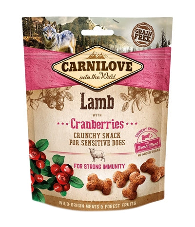 Bocadillo crujiente de Carnilove Lam Cranberries
