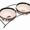 Trixie Food Bowl Bere Binking Set Set Mangia sui tuoi piedi Bianco Nero
