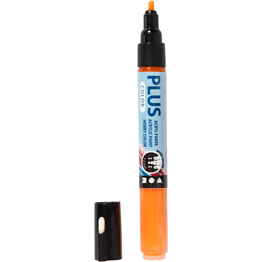 Rotulador Plus color, l: 14,5 cm, ancho de trazo 1-2 mm, calabaza, 5,5 ml, 1 unidad