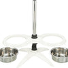 Trixie Voerstandaard hondenbar melamine rvs wit