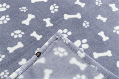 Trixie Dog Blanket Kenny Fleece Bone Gambe Blue