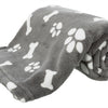 Trixie Dog Blanket Kenny Fleece Bone Gambe Grey