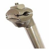 Candela fissa del sedile 29,6 x 350 mm in argento in alluminio