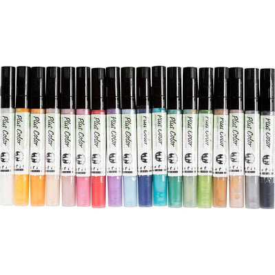 Plus Color Marcadores Acrílicos Marcador de Pintura Acrílica, 18pcs.