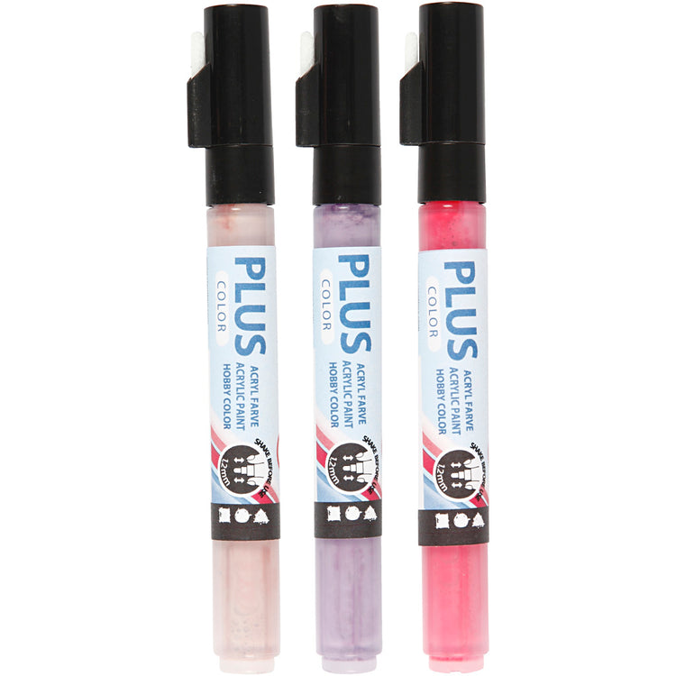 Plus Color Paint Stifts - Fuchsia, Dusty Rose, Dark Lila
