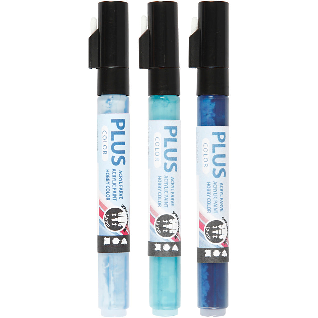 PLUS PAINT PIENTI COLORE - Sky Blue, Navy Blue, Turquoise