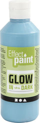 Glow in the Dark Paint - azzurro, 250 ml