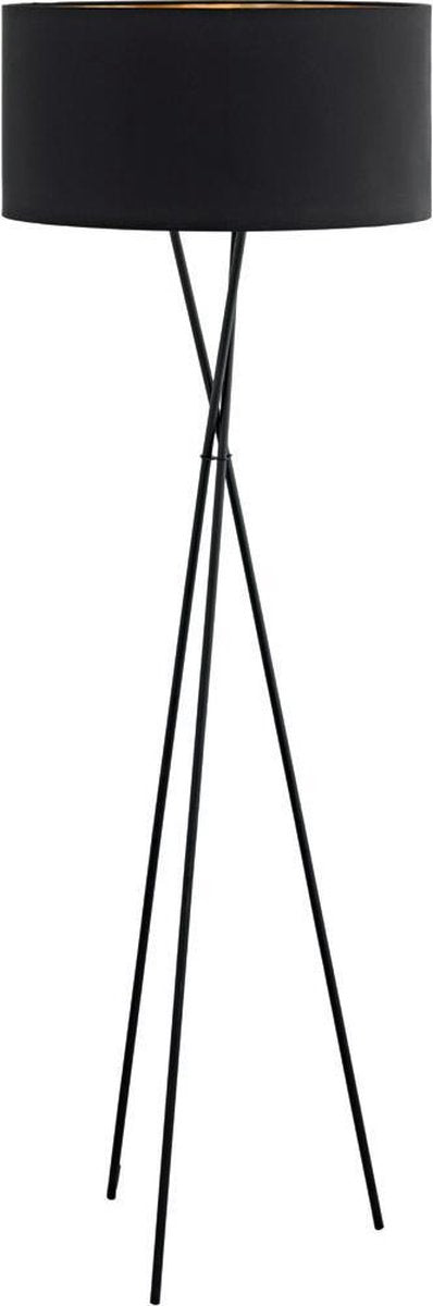 Eglo fondachelli vloerlamp - e27 - 151,5 cm - zwart koper
