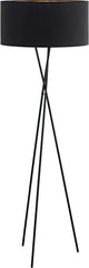 Eglo fondachelli vloerlamp - e27 - 151,5 cm - zwart koper