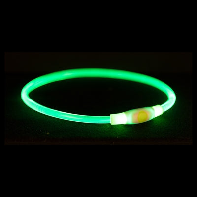 Trixie Collar USB Flash Light Luminous ricarica TPU Green