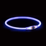 Trixie lichtgevende halsband usb flash light oplaadbaar tpu blauw - afbeelding 2