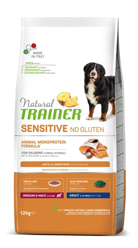 Allenatore naturale cane adulto medio maxi sensibile al salmone glutine