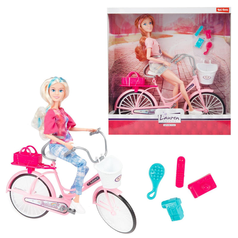 Lauren Fashion Pop in bicicletta con accessori