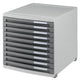 Cassettiera han 1510 300x382x307mm grigio chiaro 10 cassetti chiusi da 20mm