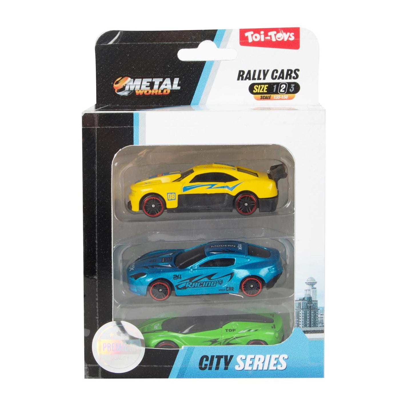 Toi-toys toi juguetes rally coche de carreras clásico set a 3