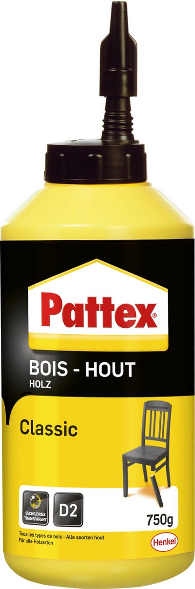 Pattex 1000911 - cola para madera clásica 750gr | 2 piezas