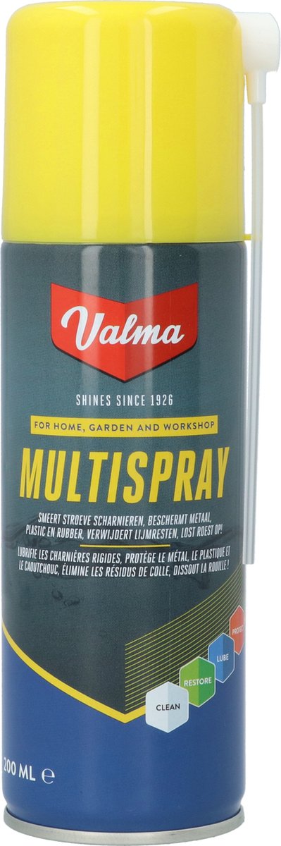 Valma multispray - formula che funziona letteralmente per centinaia di applicazioni - elimina l'umidità - smette di cigolare e scricchiolare - scioglie le parti arrugginite o bloccate - 200 ml