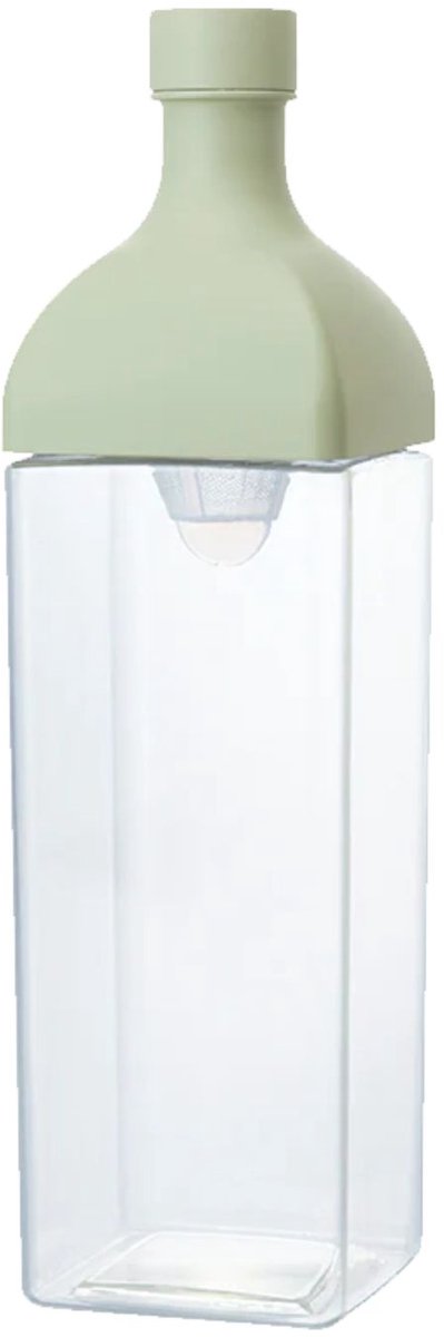 Botella de té helado Hario cold brew - botella ka-ku 1200ml verde oliva